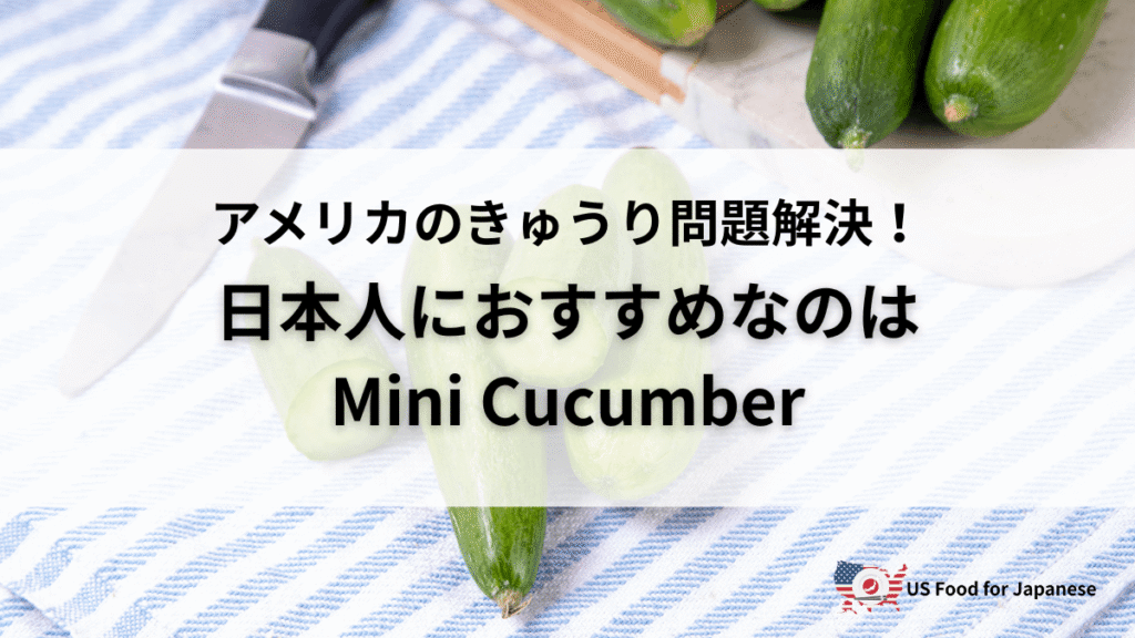 アメリカのきゅうり問題…日本人の口に合うのはMini Cucumber!