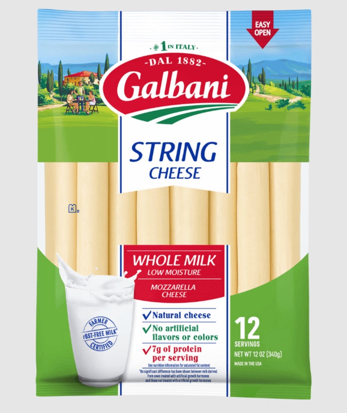 Whole Milk Mozzarella String Cheese/Galbani